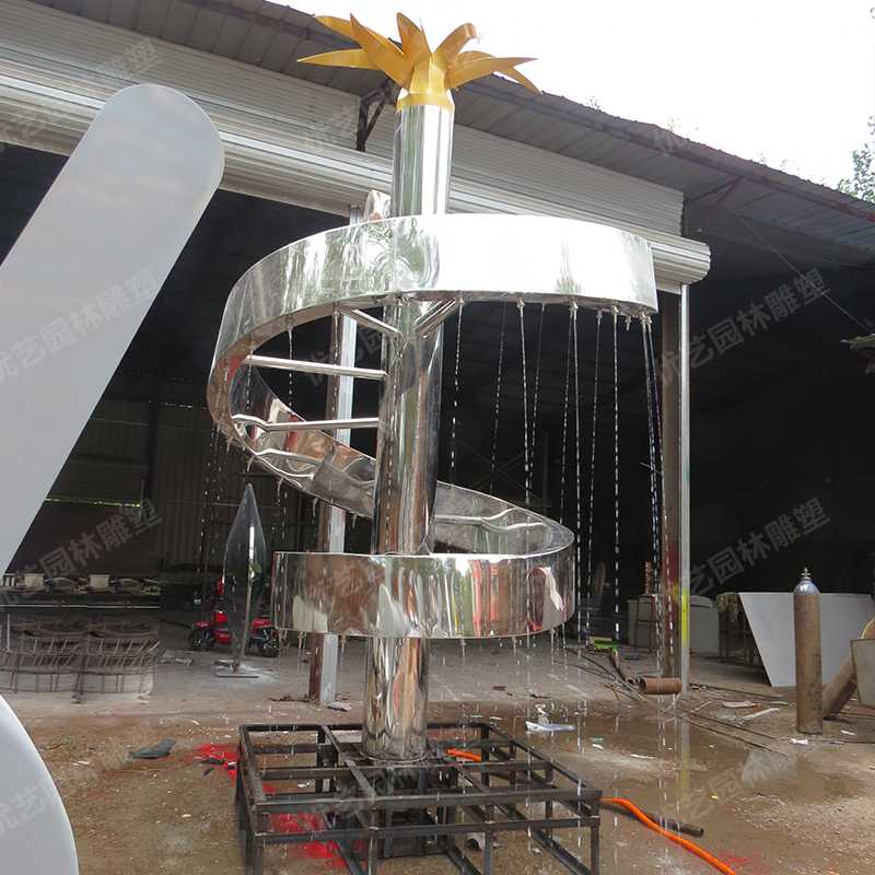 水景噴泉雕塑，不銹鋼雕塑廠家